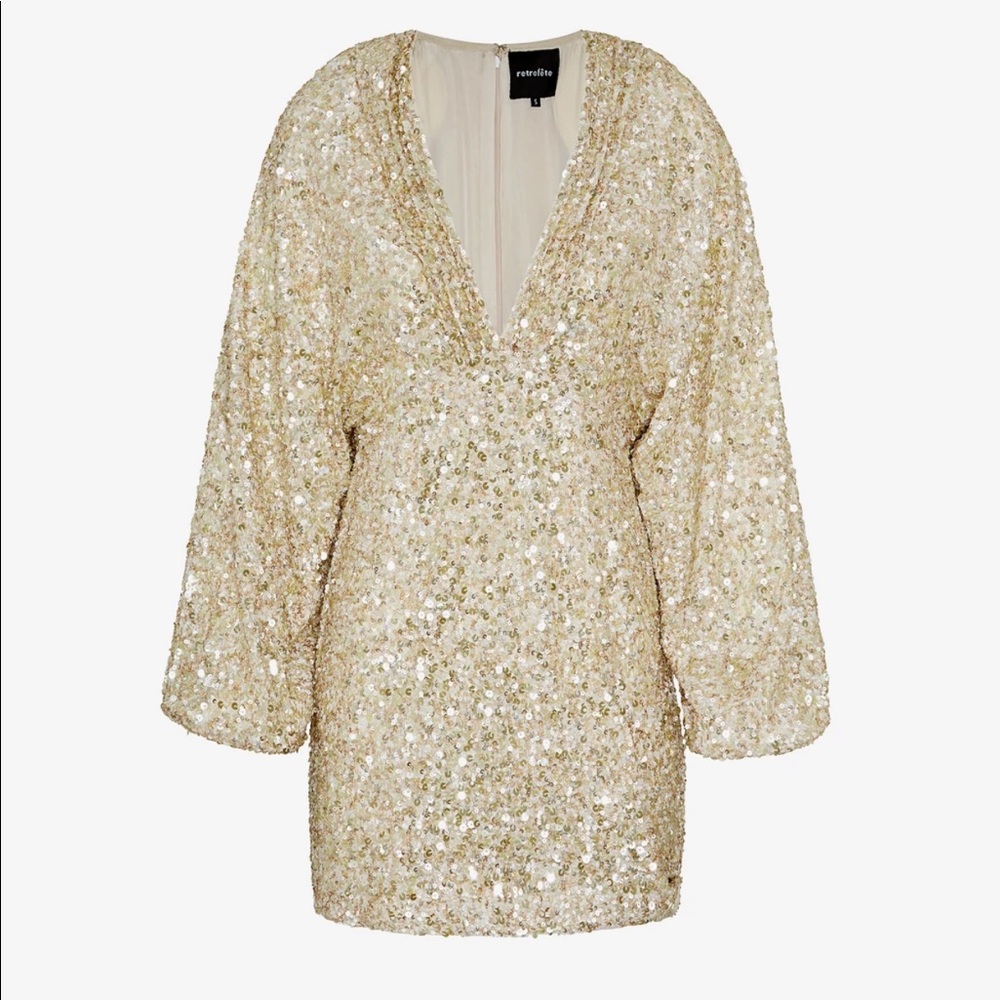 Gold Retrofete Dress